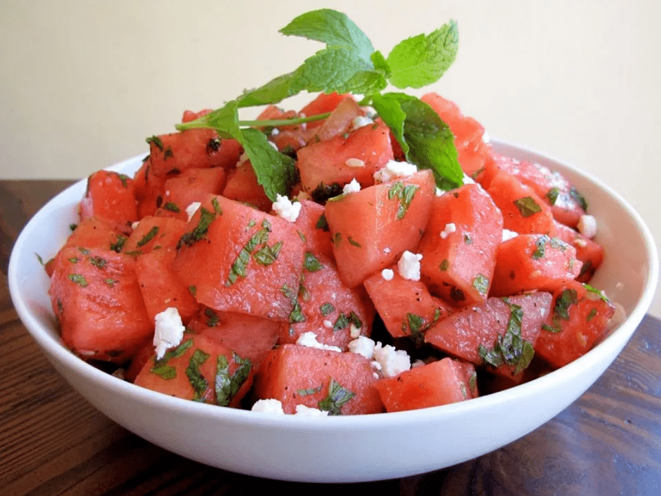 Wassermelonensalat zum Abnehmen